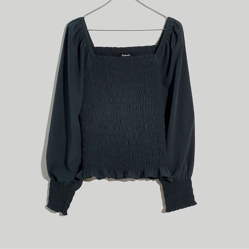 NWT Madewell Lucie Bubble Sleeve Smocked top - Picture 4 of 8
